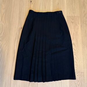 Elegant Black Pleated Skirt